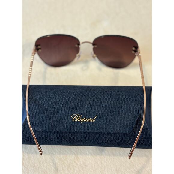 Chopard SCHL55M Brown Pink Gradient Pilot Sunglasses - Picture 4 of 8